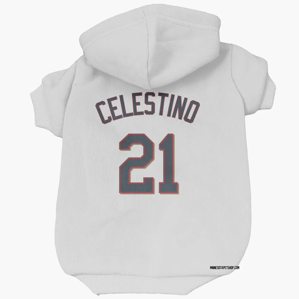 Minnesota Twins Gilberto Celestino White Pet Hoodie for Dog & Cat