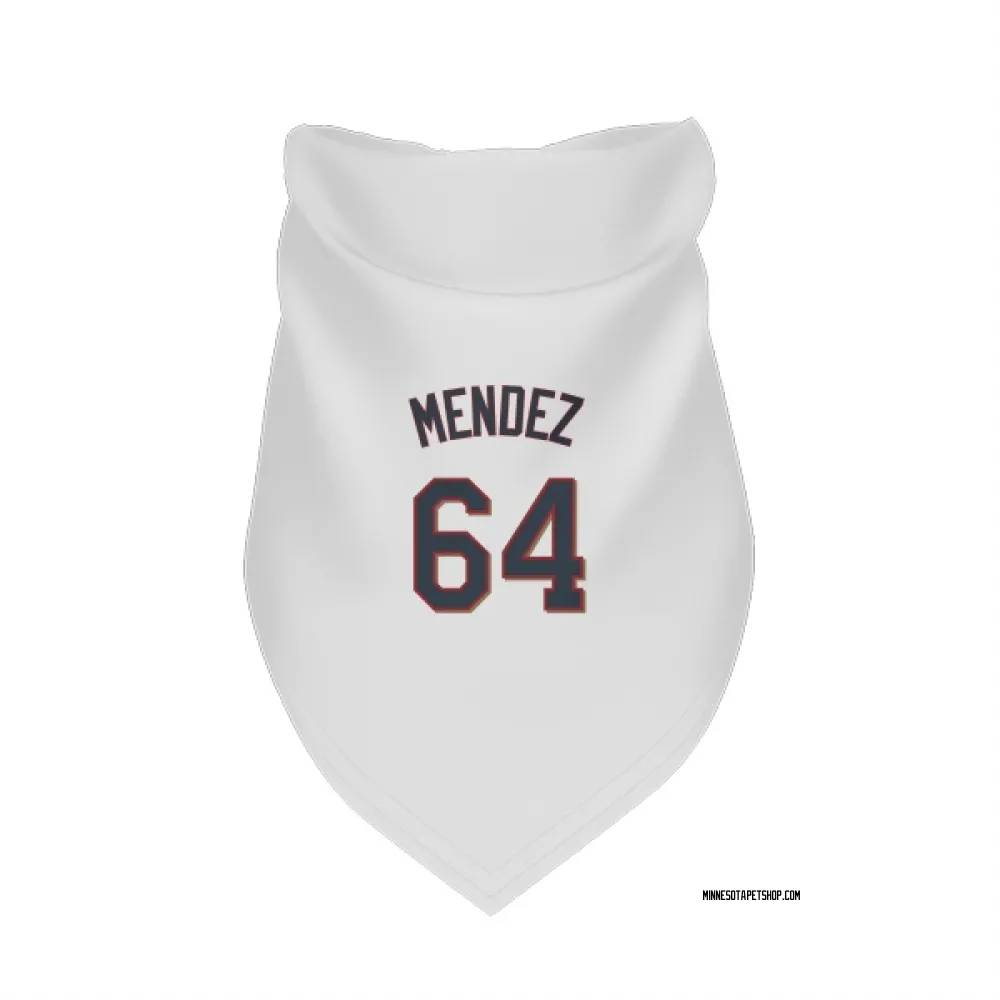 Minnesota Twins Hendry Mendez White Pet Bandana for Dog & Cat