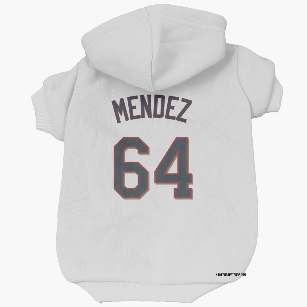 Minnesota Twins Hendry Mendez White Pet Hoodie for Dog & Cat