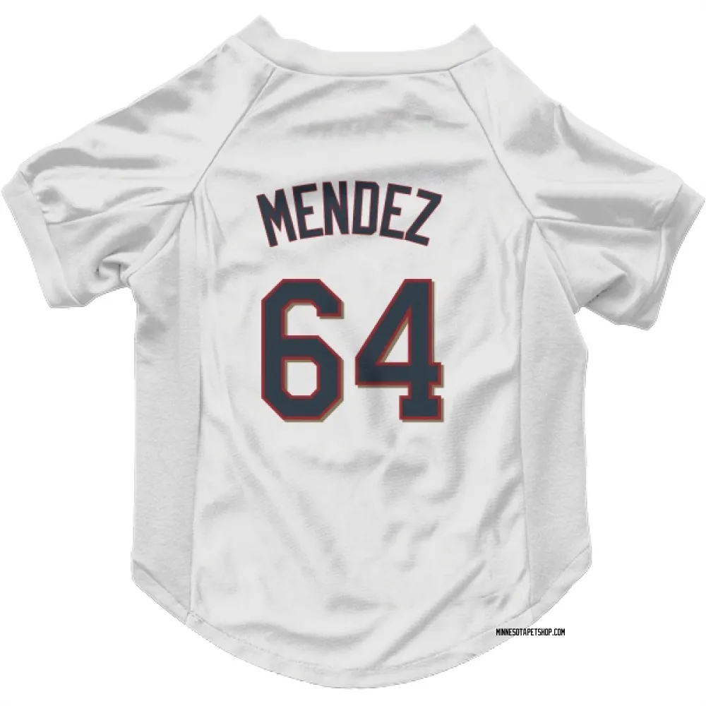 Minnesota Twins Hendry Mendez White Pet Jersey for Dog & Cat