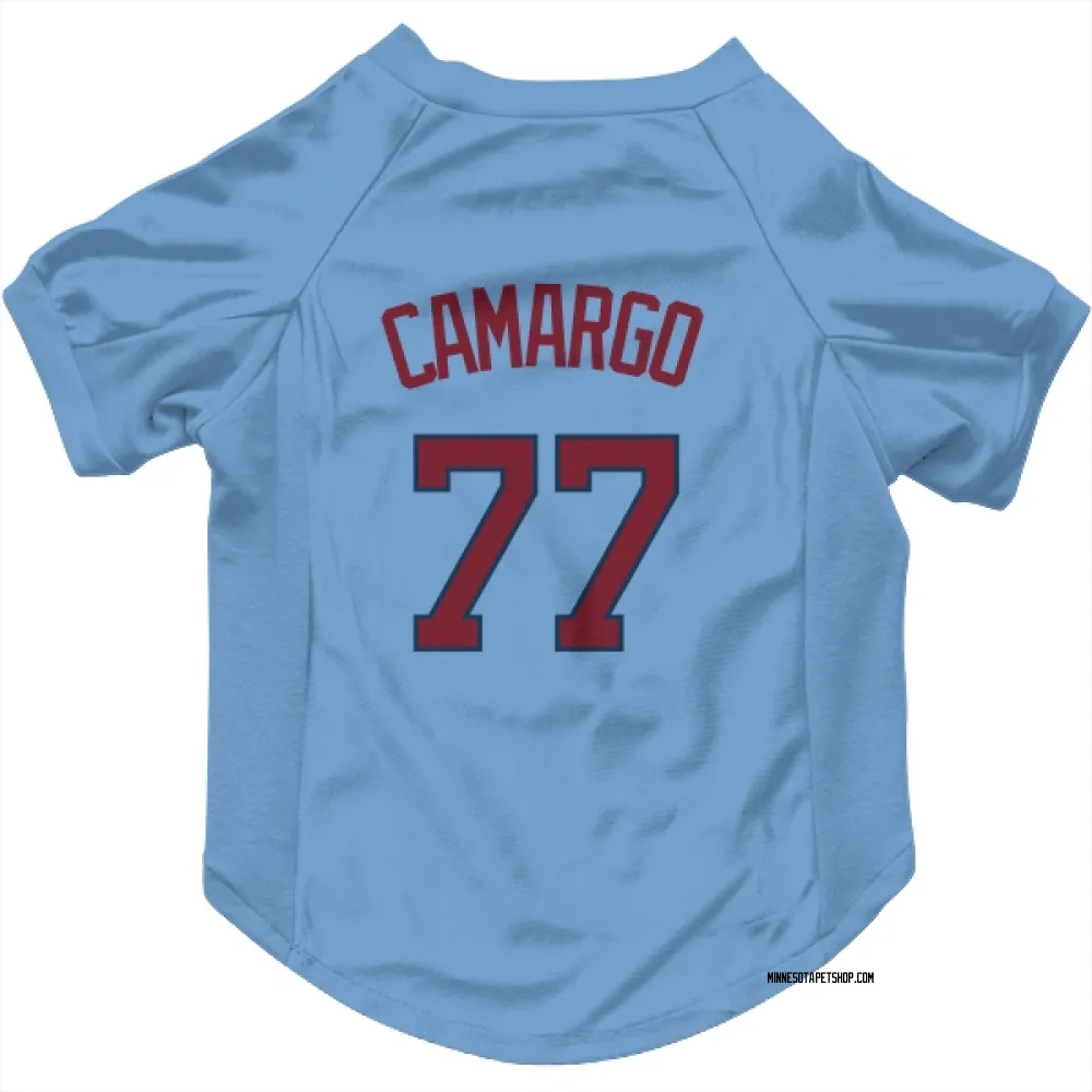 Minnesota Twins Jair Camargo Light Blue Pet Jersey for Dog & Cat