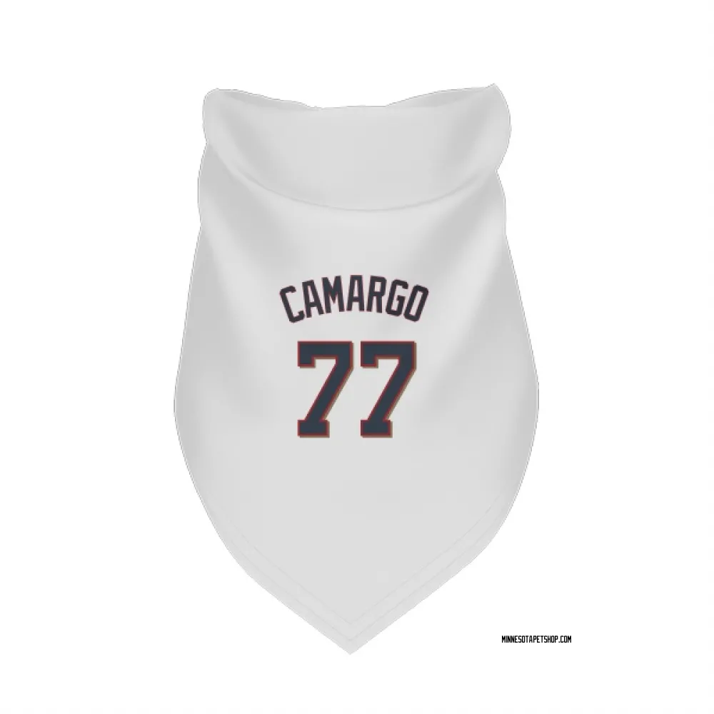 Minnesota Twins Jair Camargo White Pet Bandana for Dog & Cat