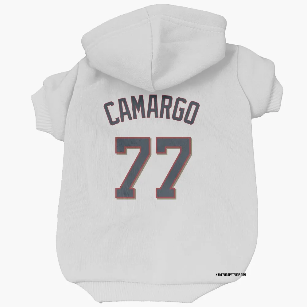 Minnesota Twins Jair Camargo White Pet Hoodie for Dog & Cat