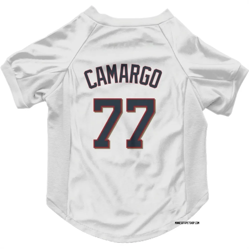 Minnesota Twins Jair Camargo White Pet Jersey for Dog & Cat