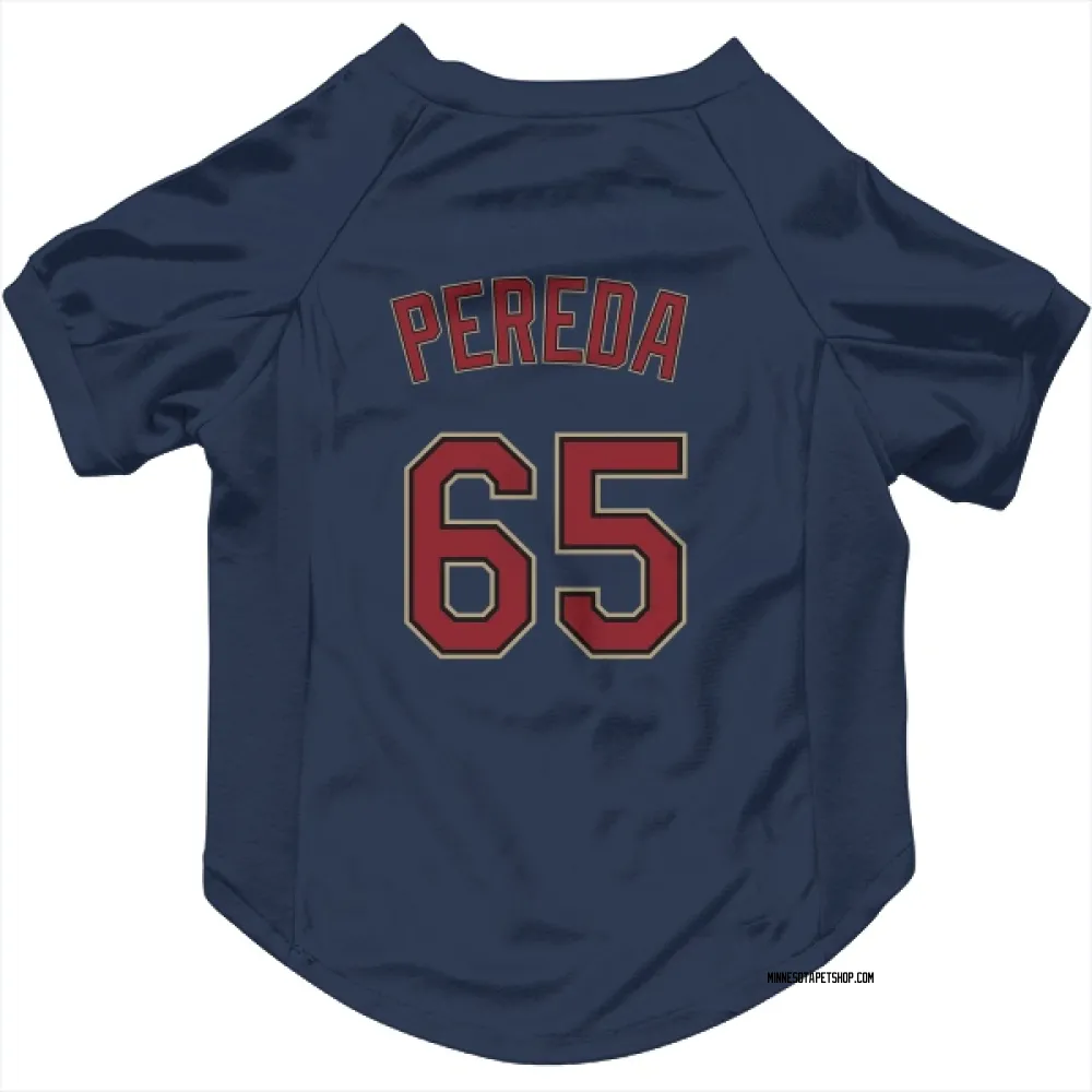 Minnesota Twins Jhonny Pereda Navy Pet Jersey for Dog & Cat