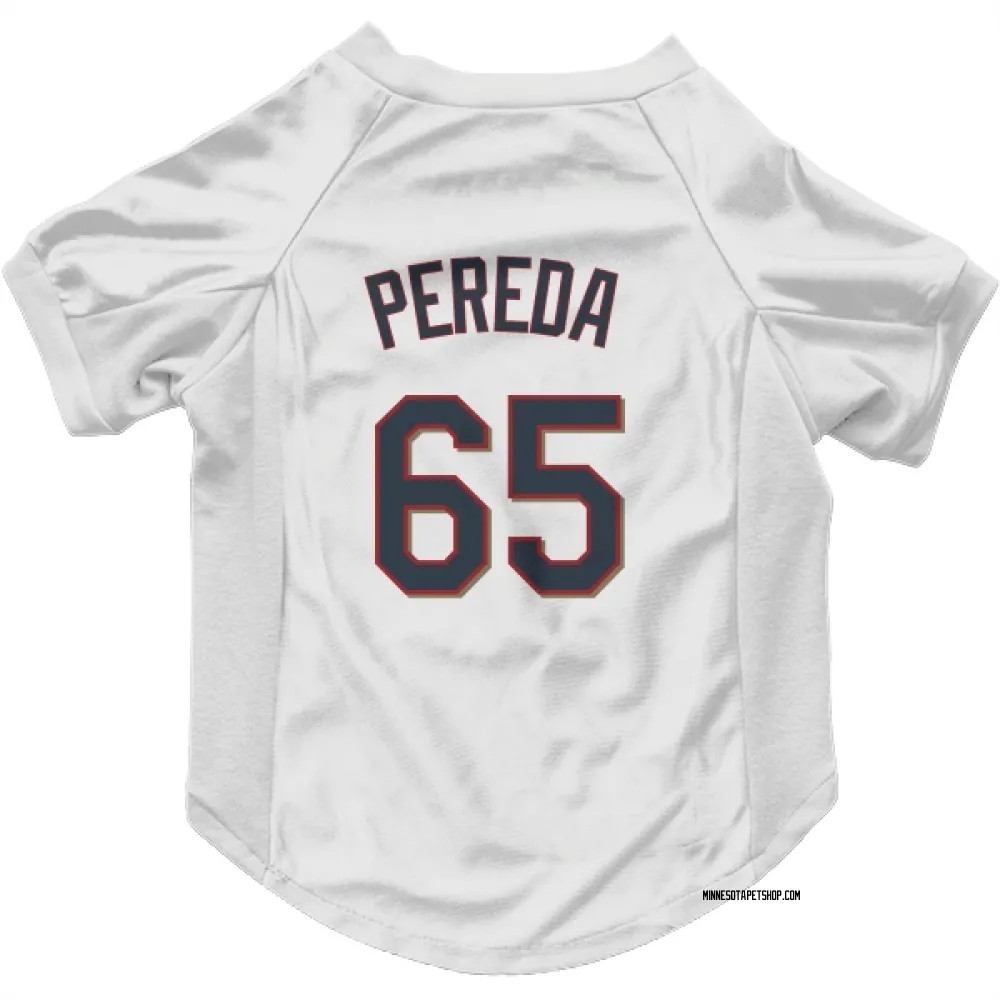 Minnesota Twins Jhonny Pereda White Pet Jersey for Dog & Cat