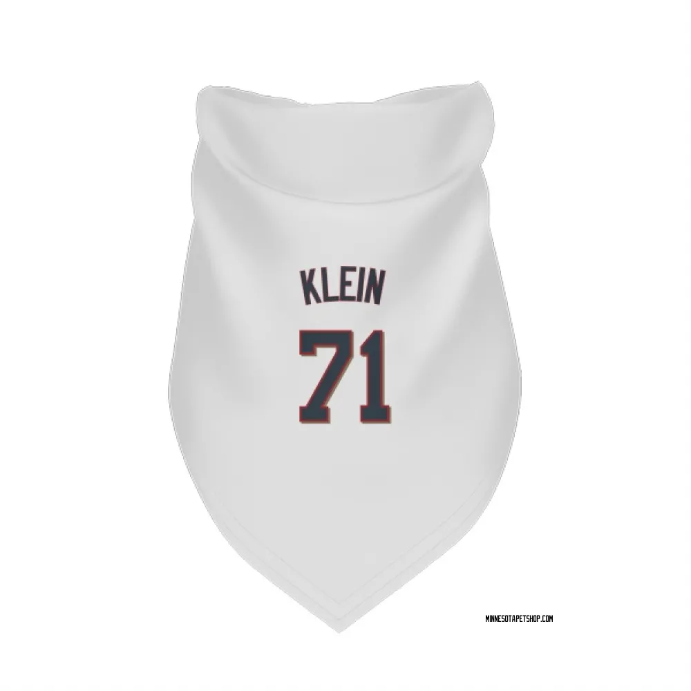 Minnesota Twins John Klein White Pet Bandana for Dog & Cat