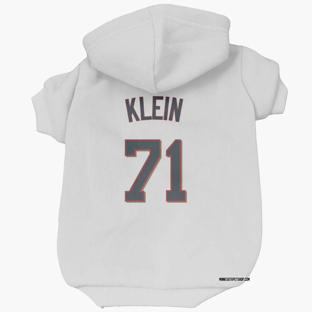 Minnesota Twins John Klein White Pet Hoodie for Dog & Cat