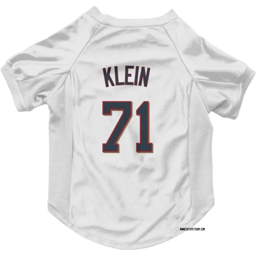 Minnesota Twins John Klein White Pet Jersey for Dog & Cat