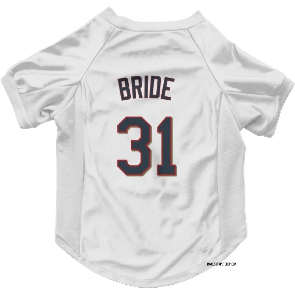 Minnesota Twins Jonah Bride White Pet Jersey for Dog & Cat