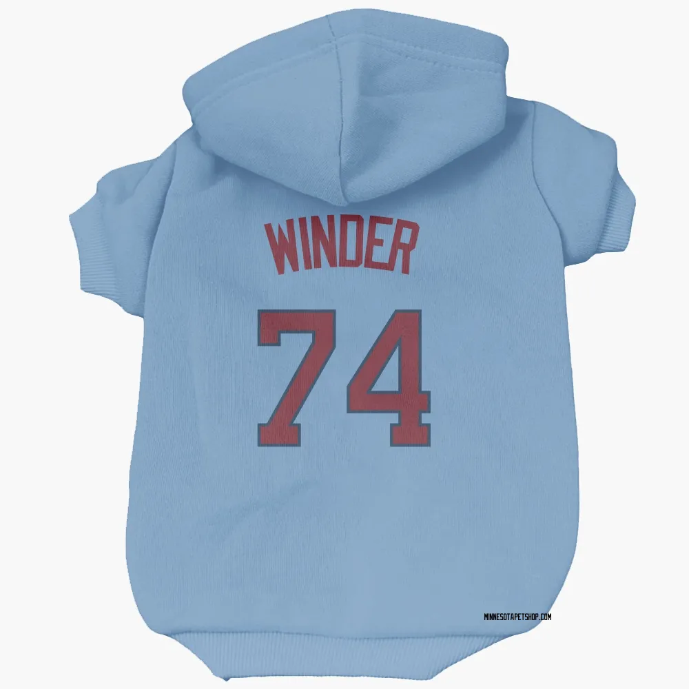Minnesota Twins Josh Winder Light Blue Pet Hoodie for Dog & Cat