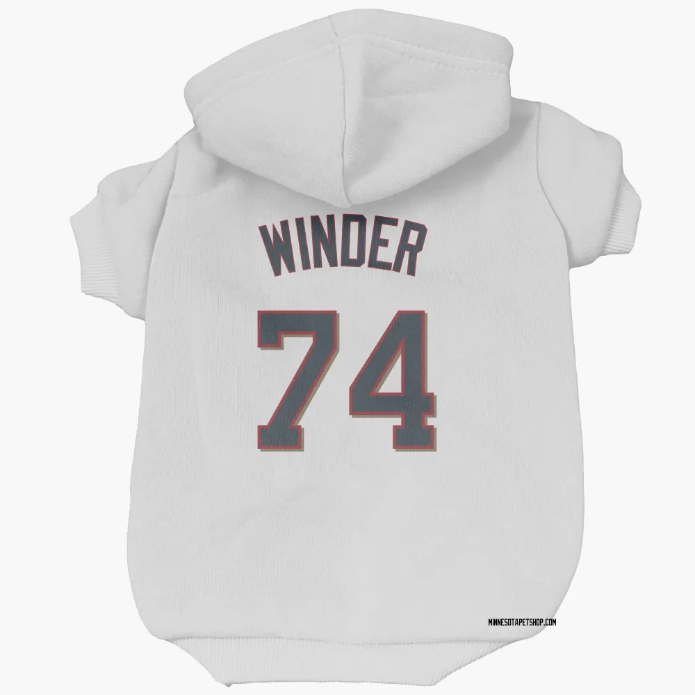 Minnesota Twins Josh Winder White Pet Hoodie for Dog & Cat