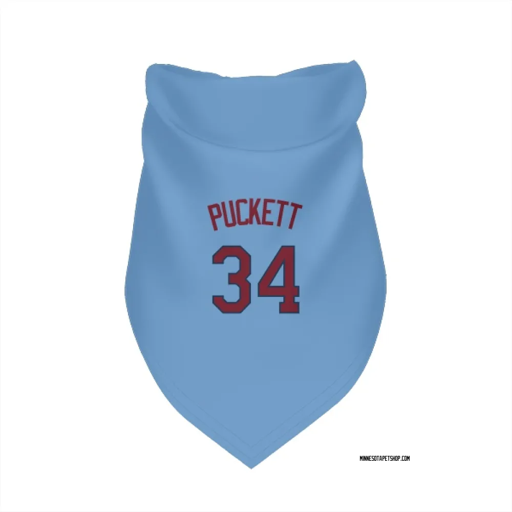 Minnesota Twins Kirby Puckett Light Blue Pet Bandana for Dog & Cat