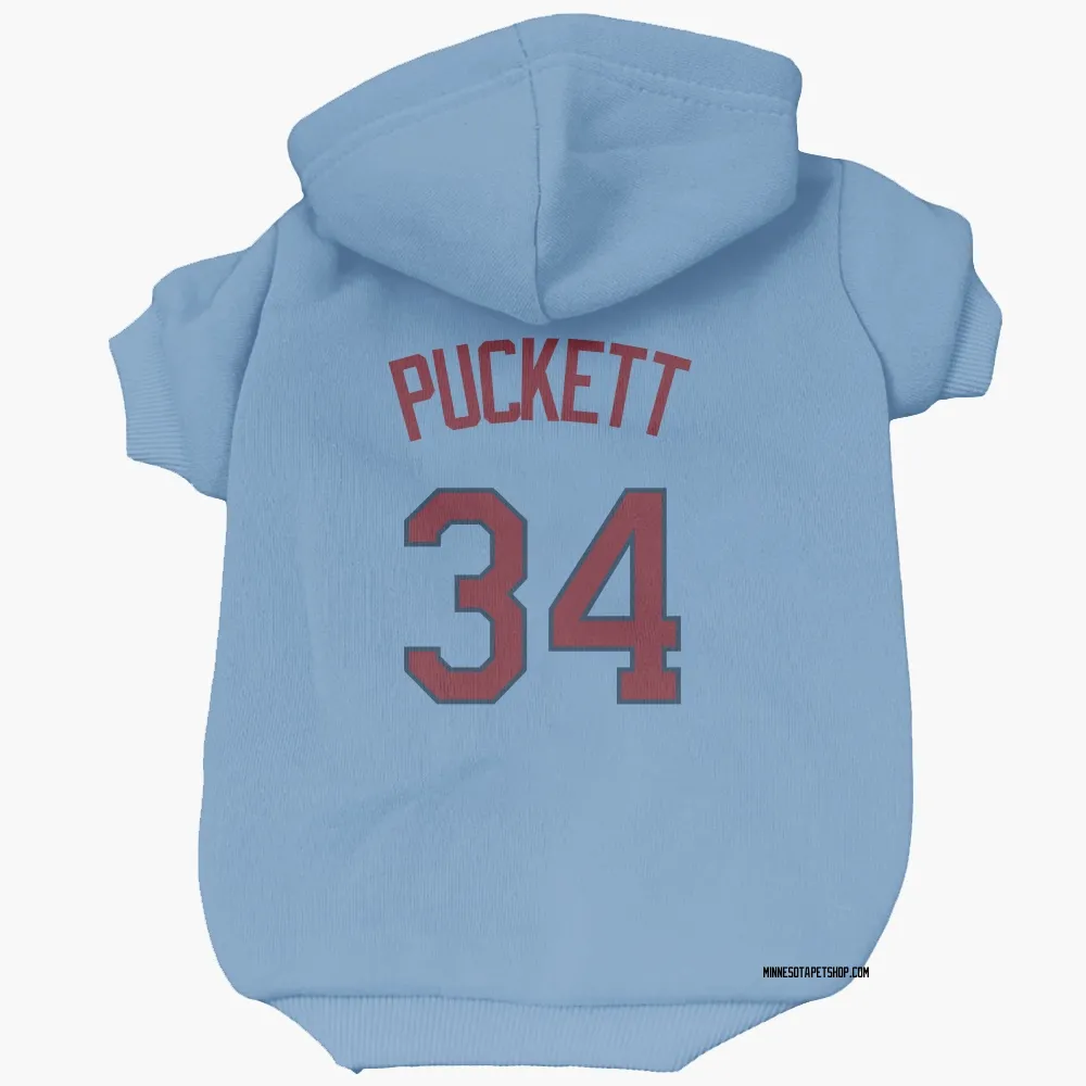 Minnesota Twins Kirby Puckett Light Blue Pet Hoodie for Dog & Cat