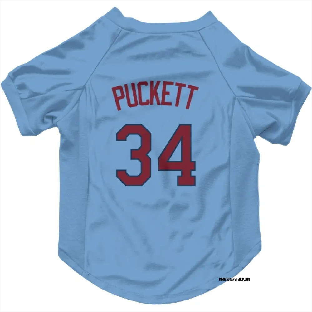 Minnesota Twins Kirby Puckett Light Blue Pet Jersey for Dog & Cat