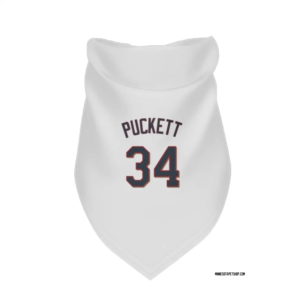 Minnesota Twins Kirby Puckett White Pet Bandana for Dog & Cat