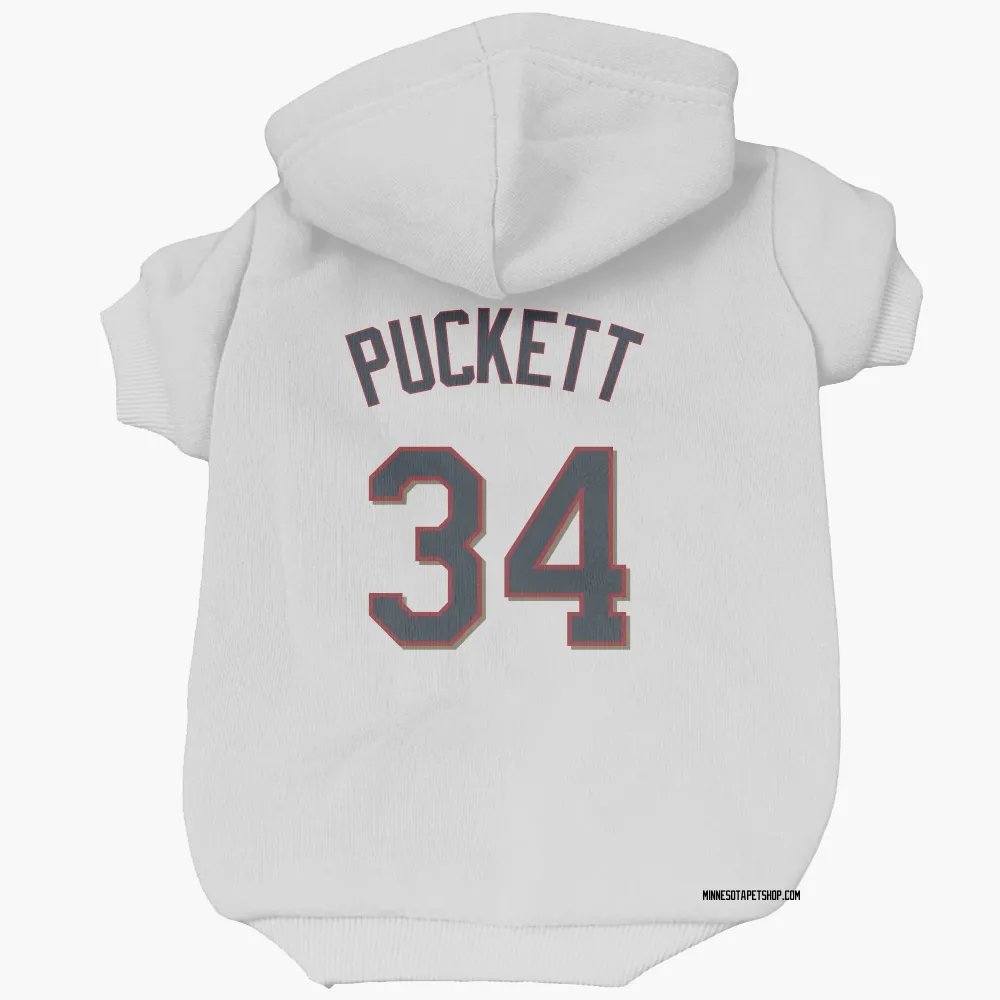 Minnesota Twins Kirby Puckett White Pet Hoodie for Dog & Cat