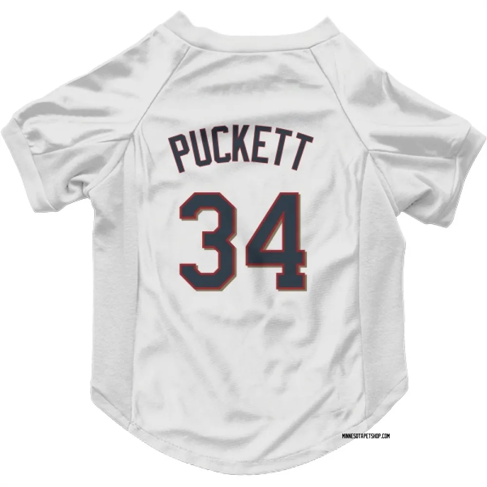 Minnesota Twins Kirby Puckett White Pet Jersey for Dog & Cat