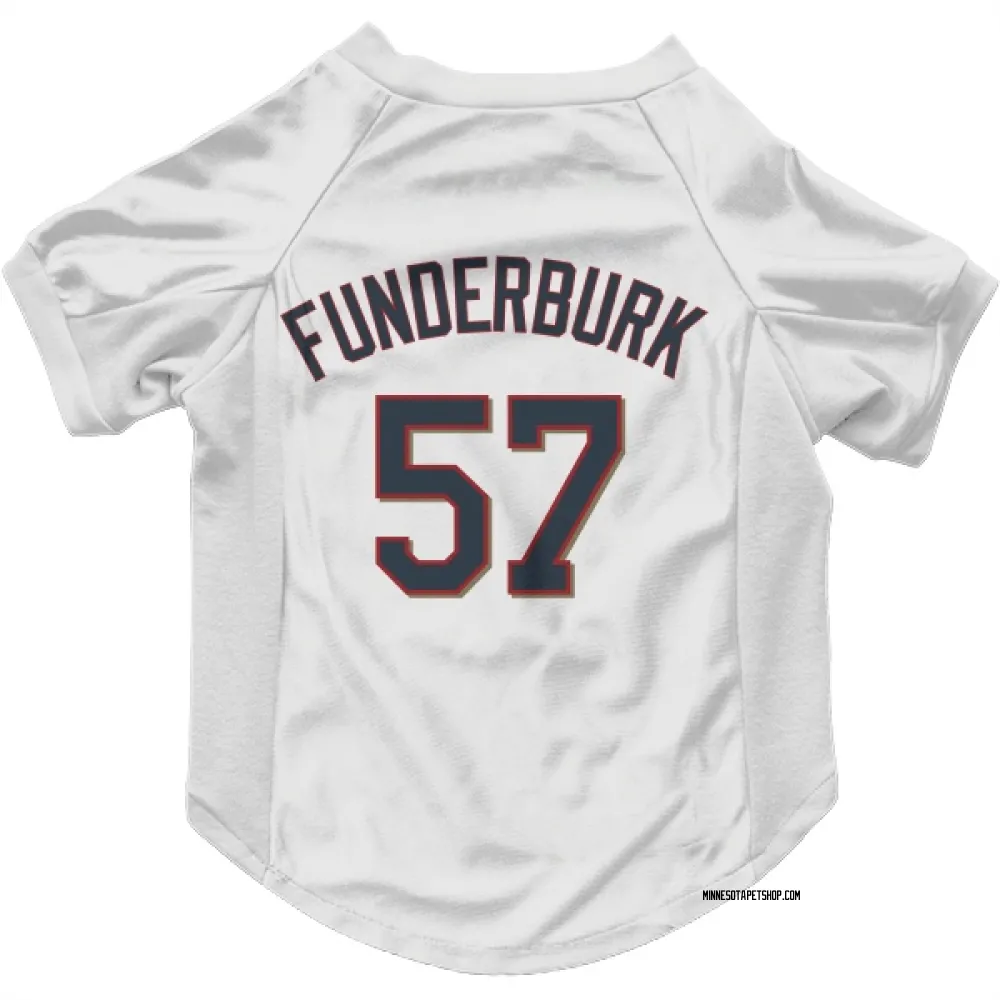 Minnesota Twins Kody Funderburk White Pet Jersey for Dog & Cat
