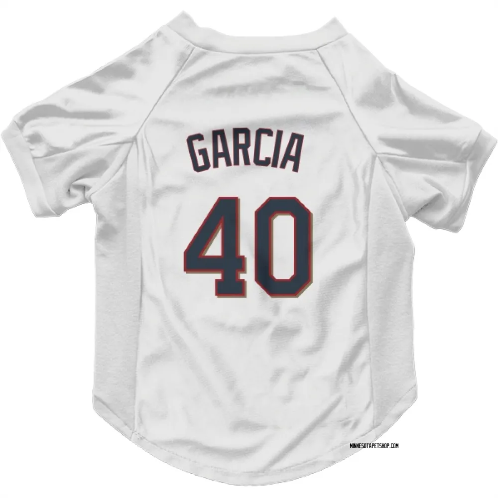 Minnesota Twins Luis Garcia White Pet Jersey for Dog & Cat