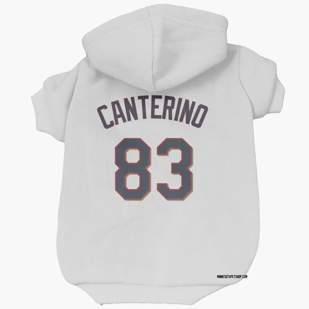 Minnesota Twins Matt Canterino White Pet Hoodie for Dog & Cat