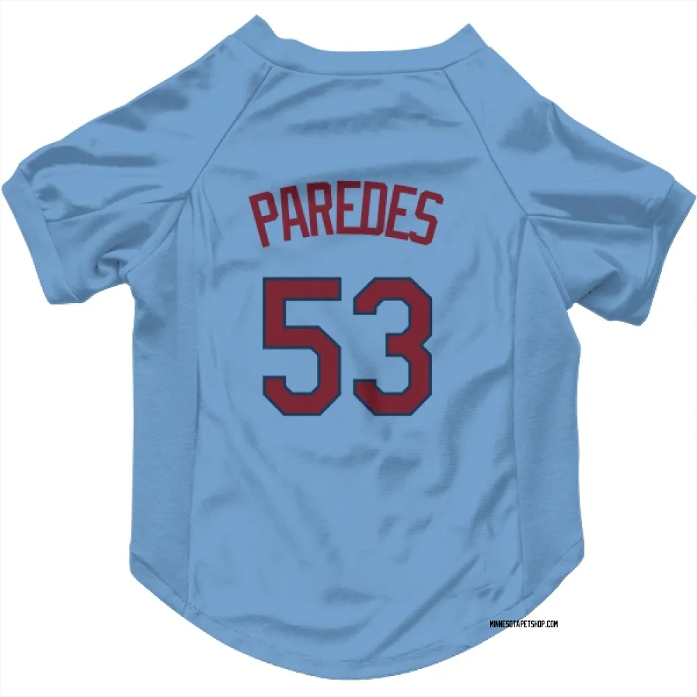 Minnesota Twins Michael Paredes Light Blue Pet Jersey for Dog & Cat