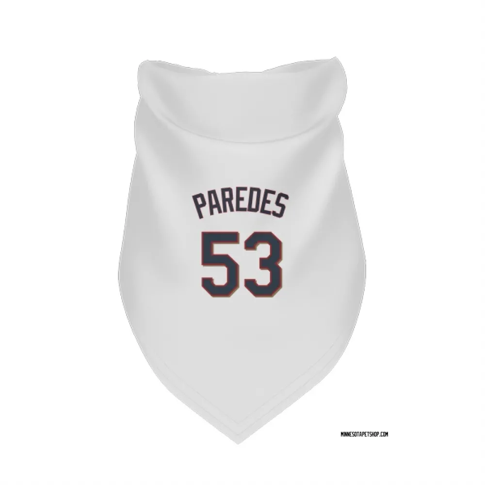 Minnesota Twins Michael Paredes White Pet Bandana for Dog & Cat