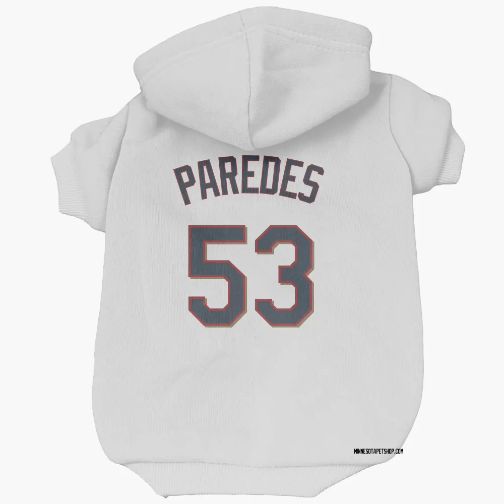 Minnesota Twins Michael Paredes White Pet Hoodie for Dog & Cat