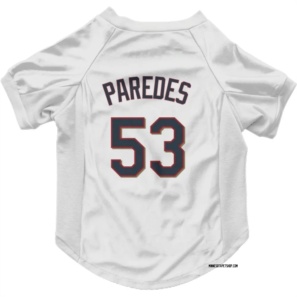 Minnesota Twins Michael Paredes White Pet Jersey for Dog & Cat