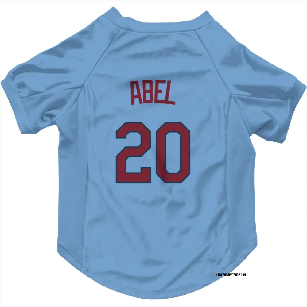 Minnesota Twins Mick Abel Light Blue Pet Jersey for Dog & Cat