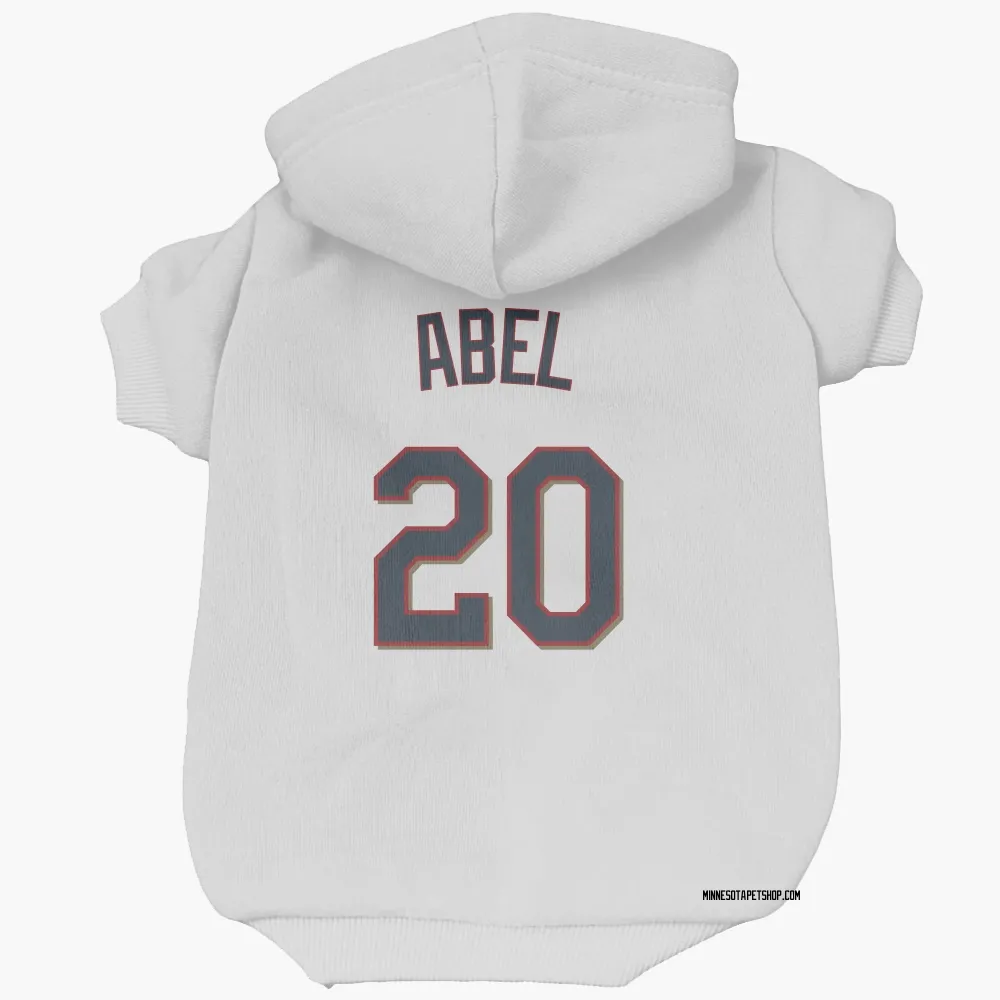 Minnesota Twins Mick Abel White Pet Hoodie for Dog & Cat