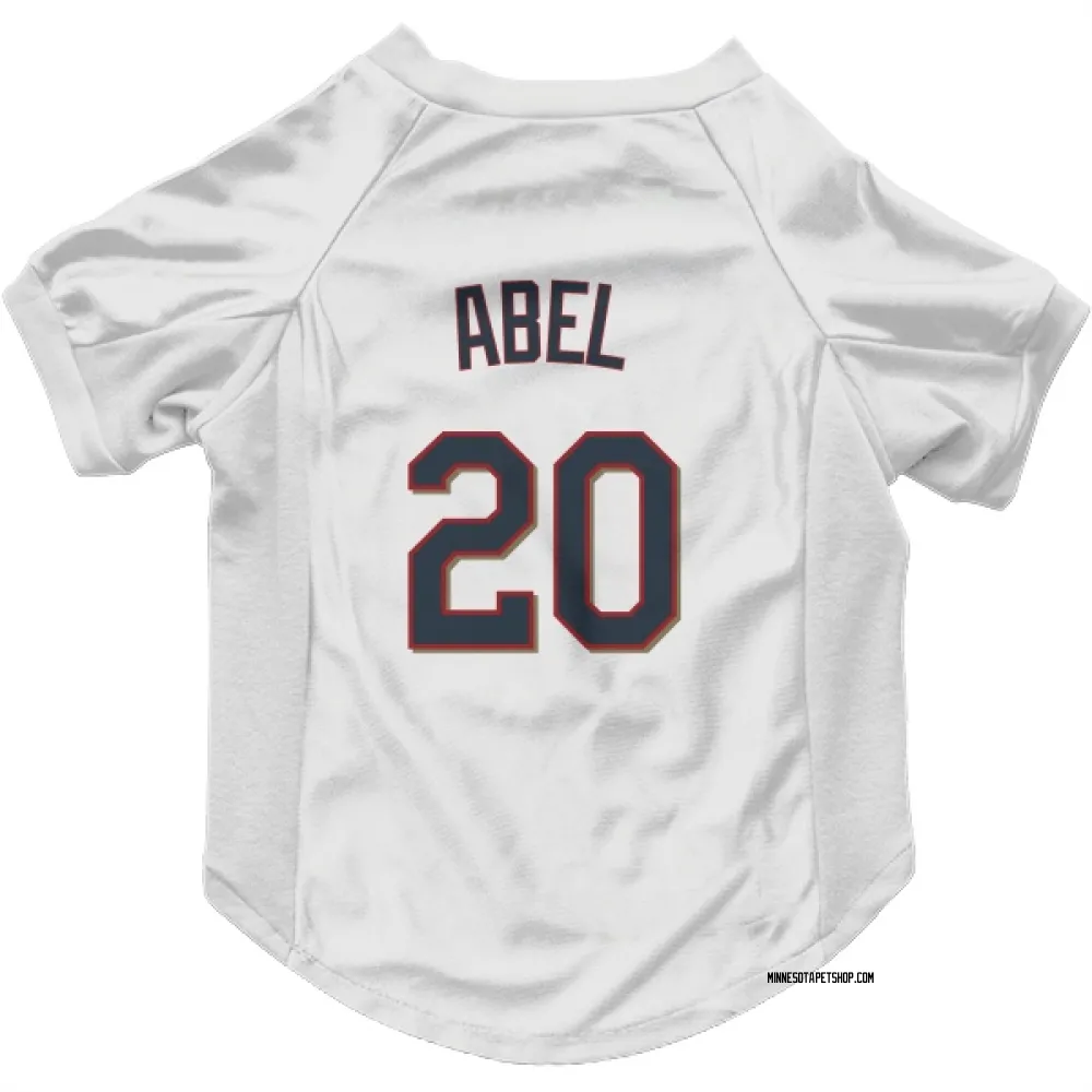 Minnesota Twins Mick Abel White Pet Jersey for Dog & Cat