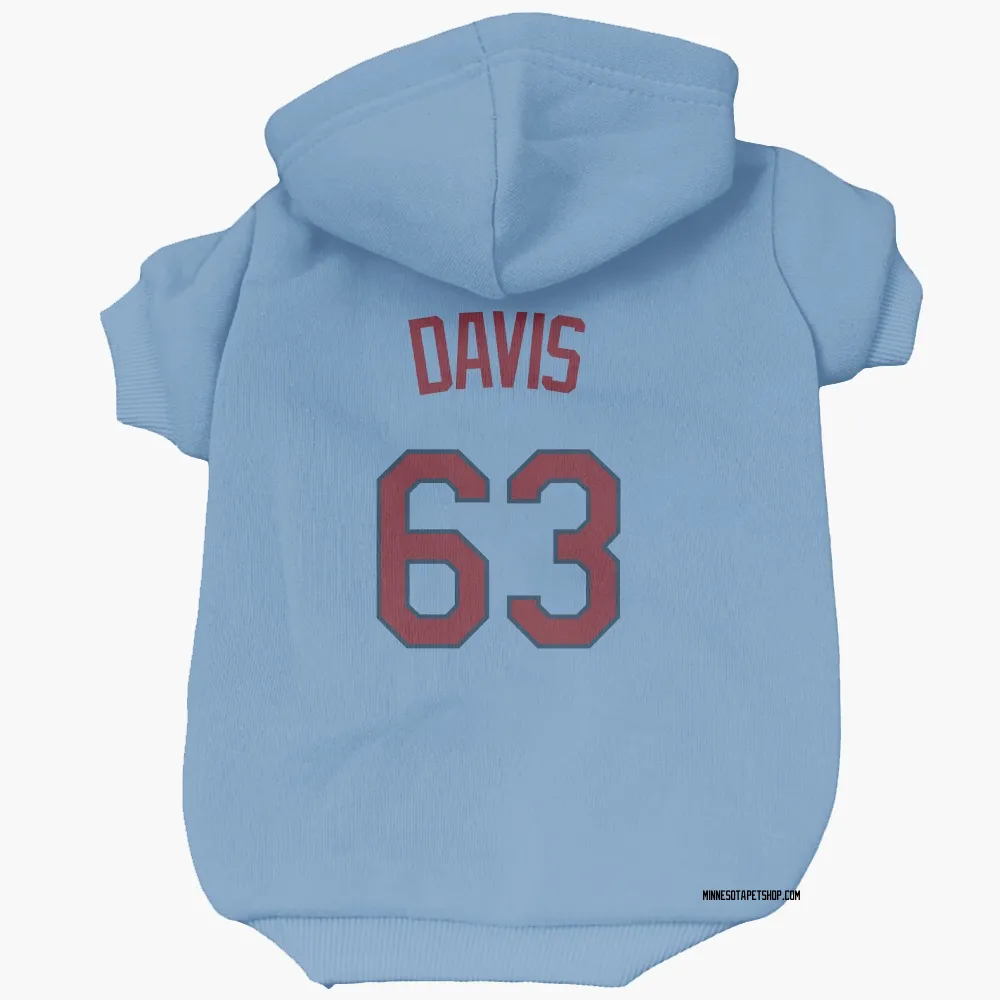 Minnesota Twins Noah Davis Light Blue Pet Hoodie for Dog & Cat