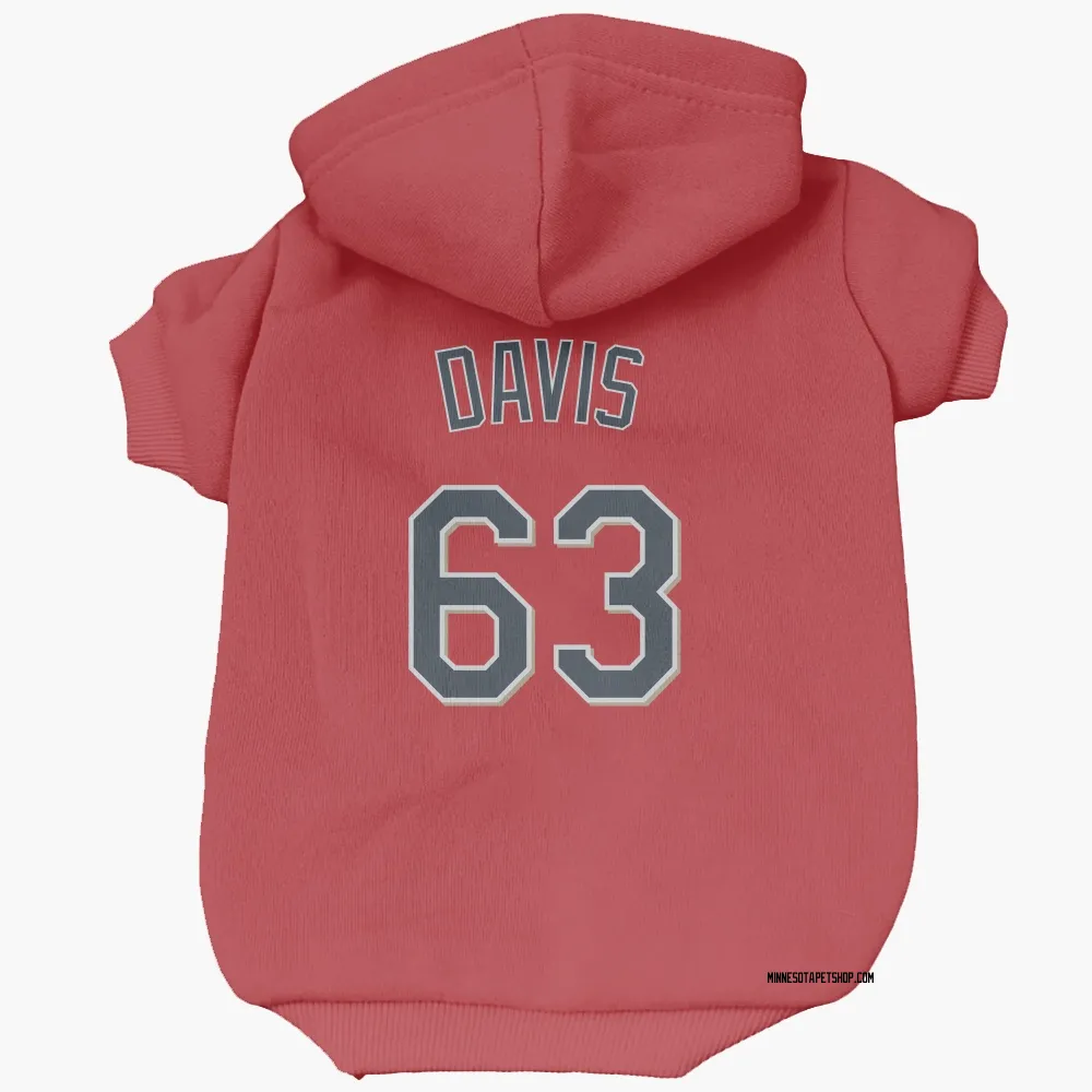 Minnesota Twins Noah Davis Red Pet Hoodie for Dog & Cat