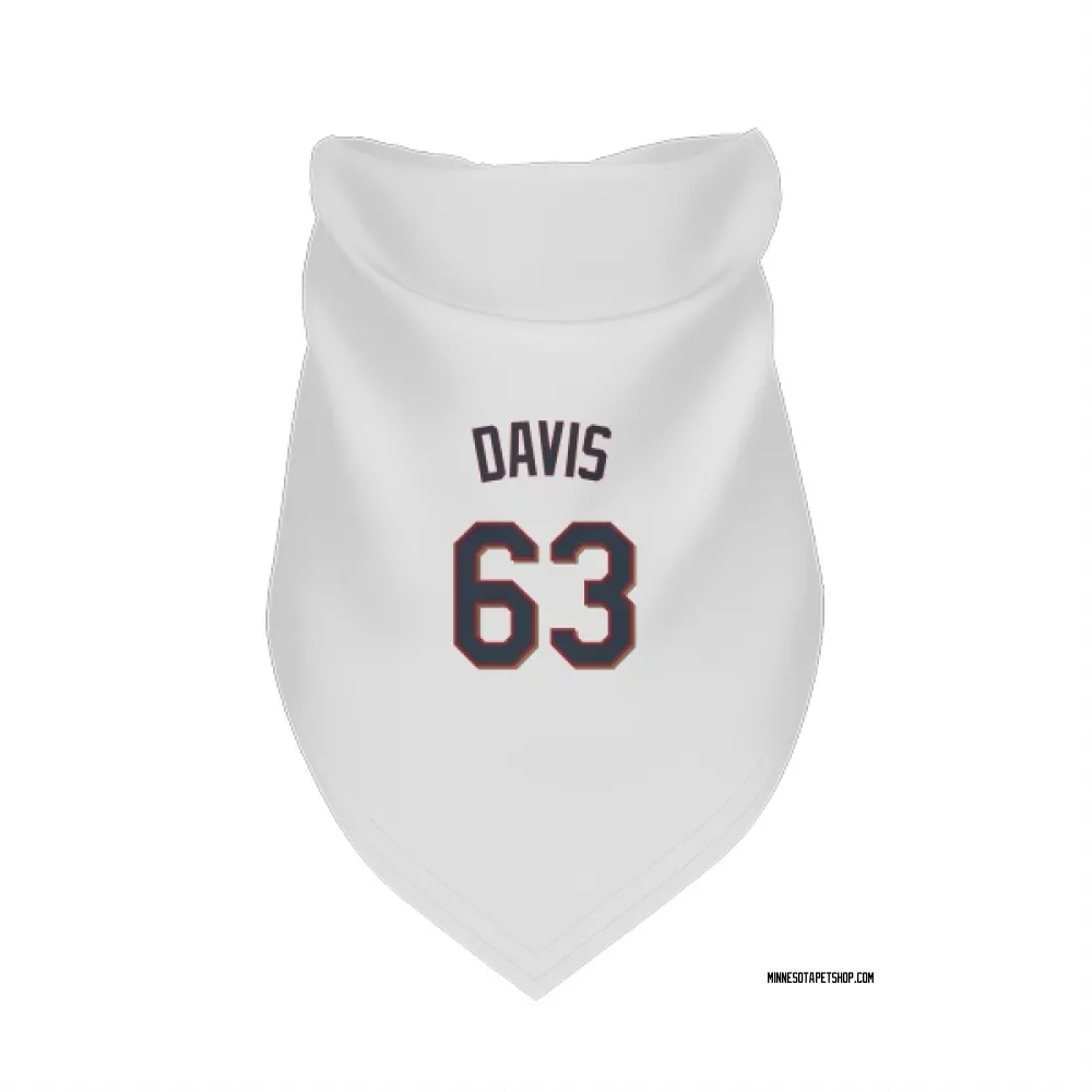 Minnesota Twins Noah Davis White Pet Bandana for Dog & Cat