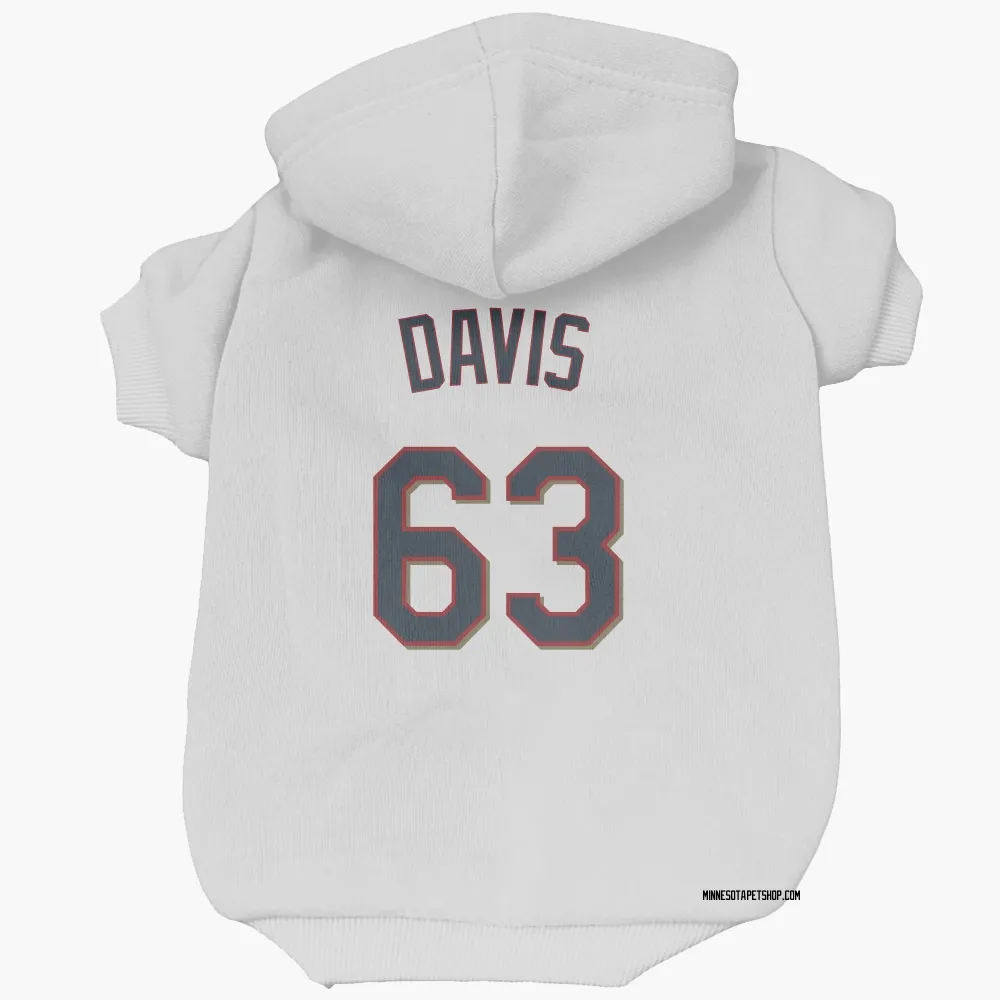 Minnesota Twins Noah Davis White Pet Hoodie for Dog & Cat