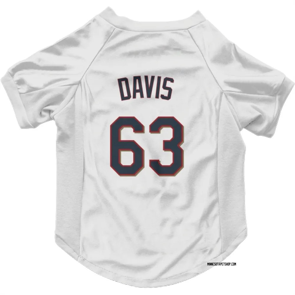 Minnesota Twins Noah Davis White Pet Jersey for Dog & Cat
