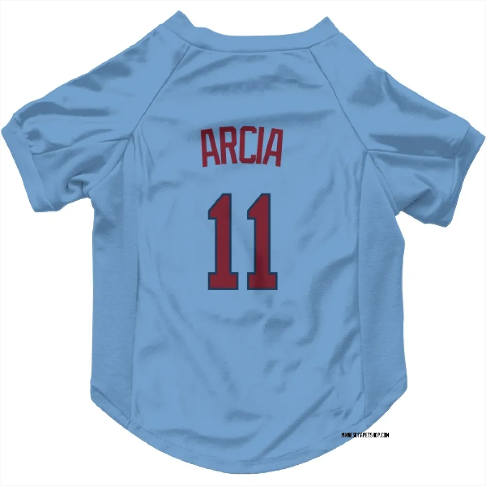 Minnesota Twins Orlando Arcia Light Blue Pet Jersey for Dog & Cat