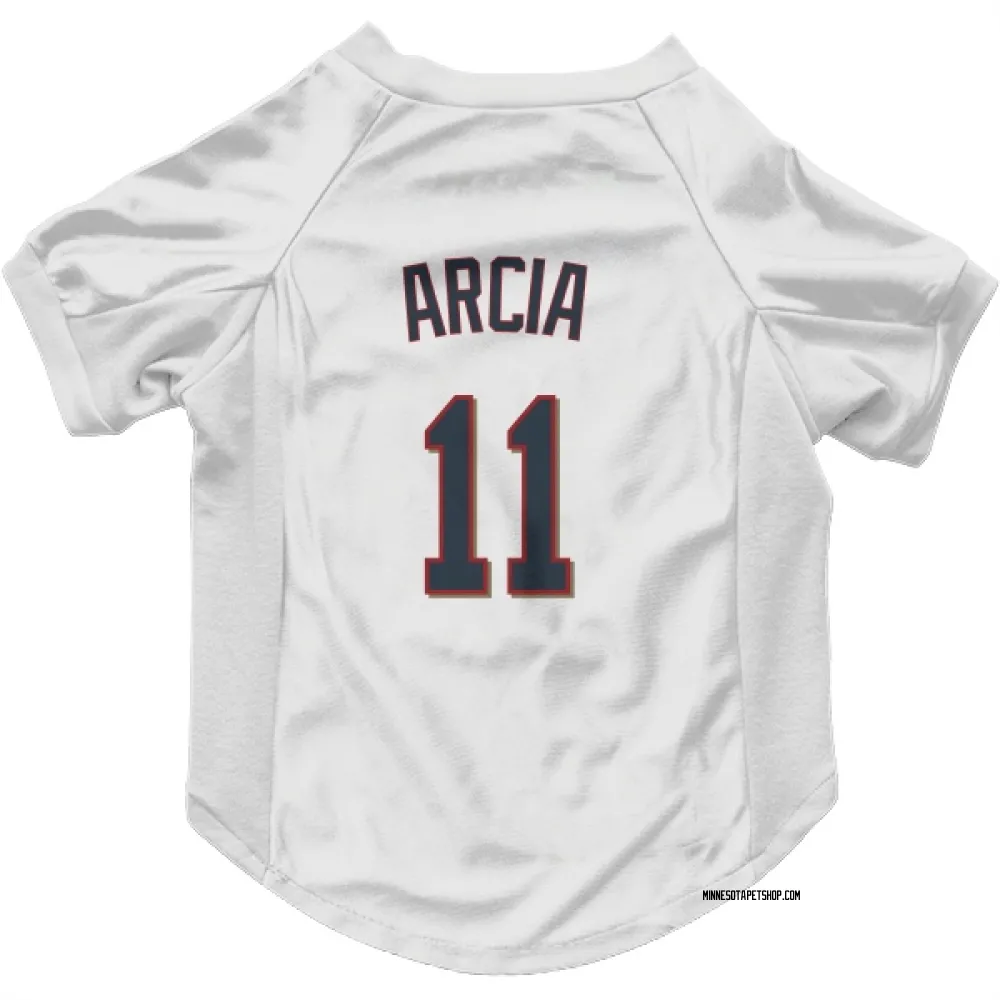 Minnesota Twins Orlando Arcia White Pet Jersey for Dog & Cat