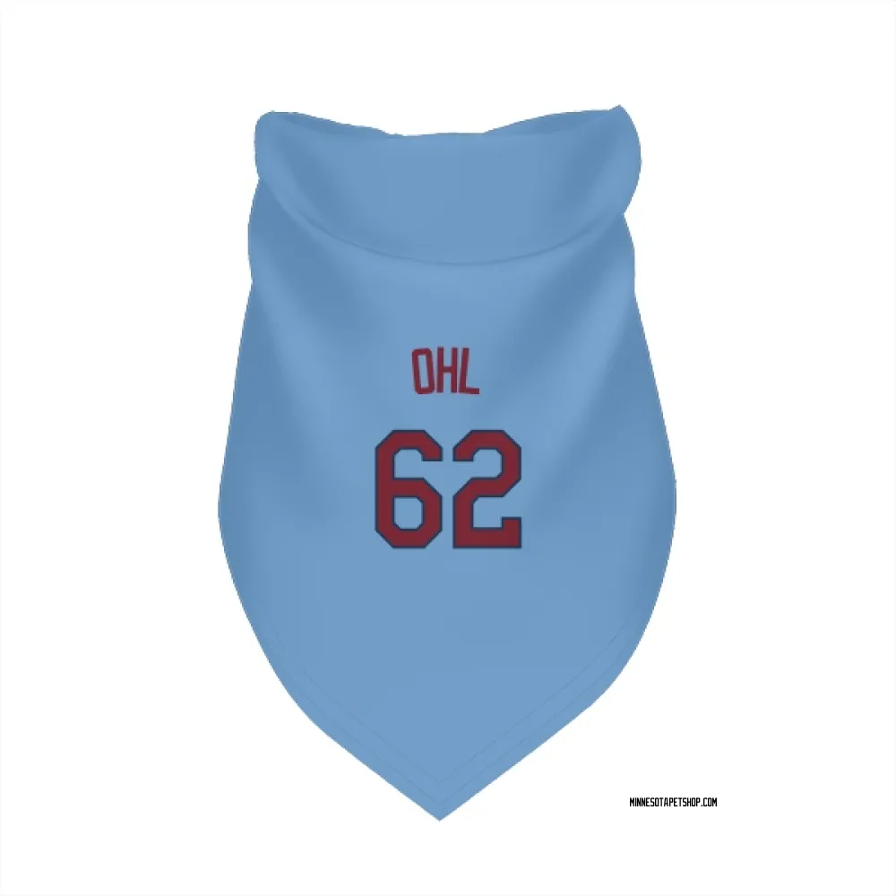 Minnesota Twins Pierson Ohl Light Blue Pet Bandana for Dog & Cat
