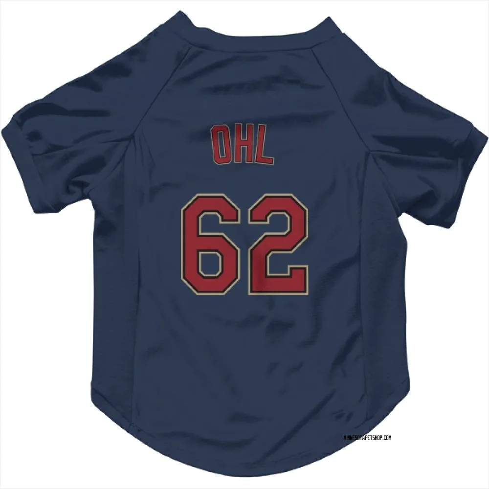 Minnesota Twins Pierson Ohl Navy Pet Jersey for Dog & Cat