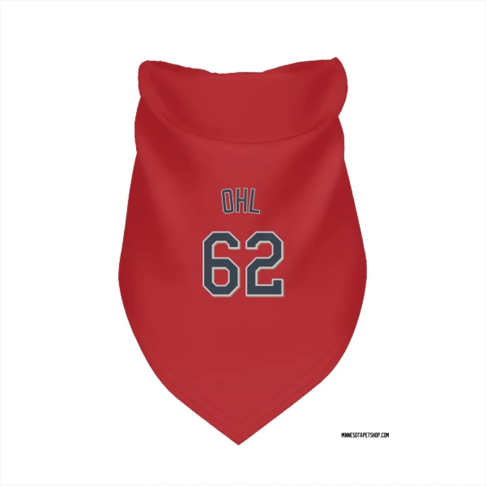 Minnesota Twins Pierson Ohl Red Pet Bandana for Dog & Cat