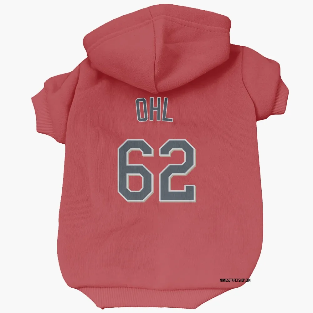 Minnesota Twins Pierson Ohl Red Pet Hoodie for Dog & Cat