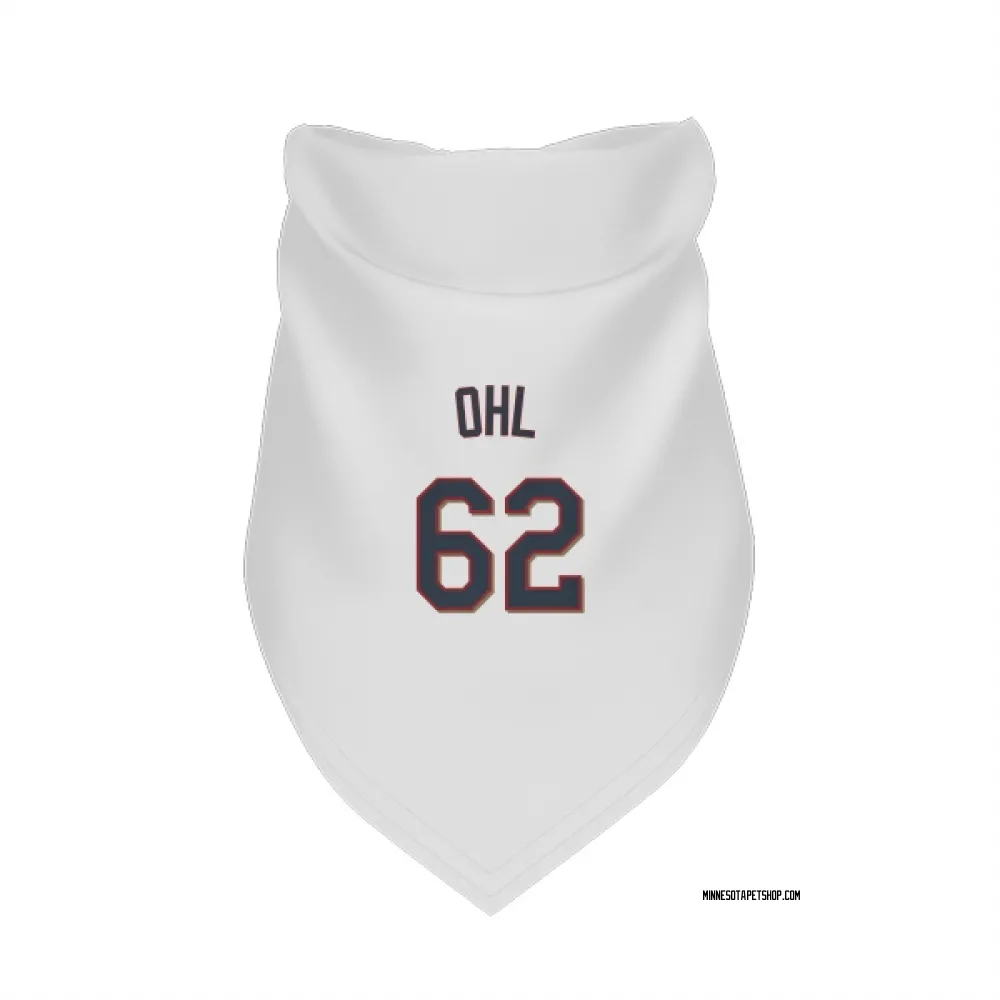 Minnesota Twins Pierson Ohl White Pet Bandana for Dog & Cat