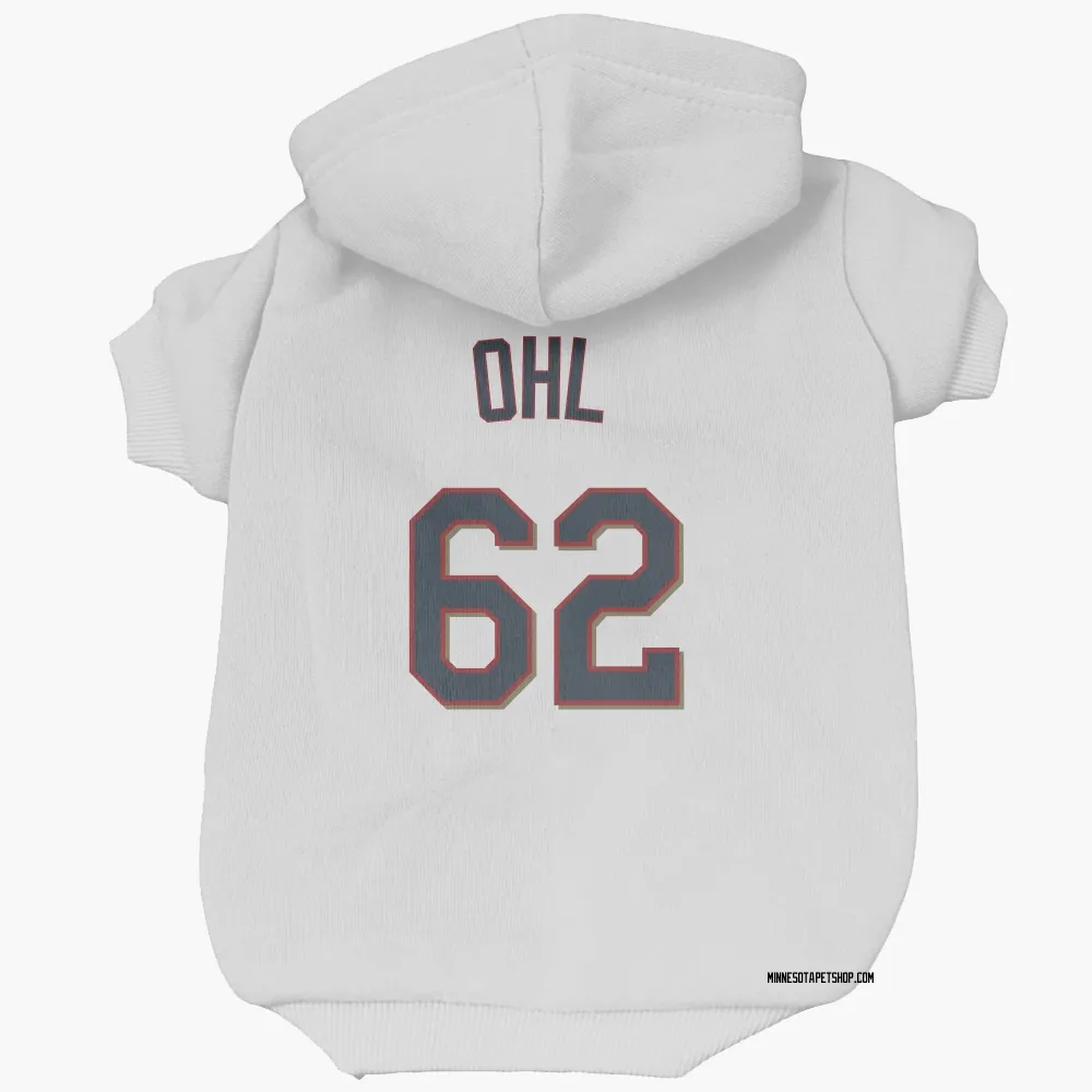 Minnesota Twins Pierson Ohl White Pet Hoodie for Dog & Cat