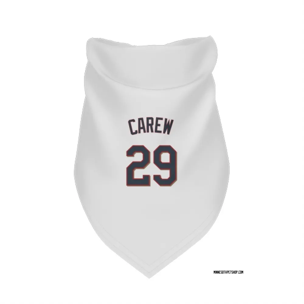 Minnesota Twins Rod Carew White Pet Bandana for Dog & Cat