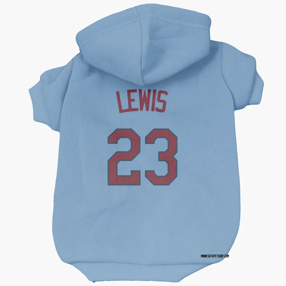 Minnesota Twins Royce Lewis Light Blue Pet Hoodie for Dog & Cat