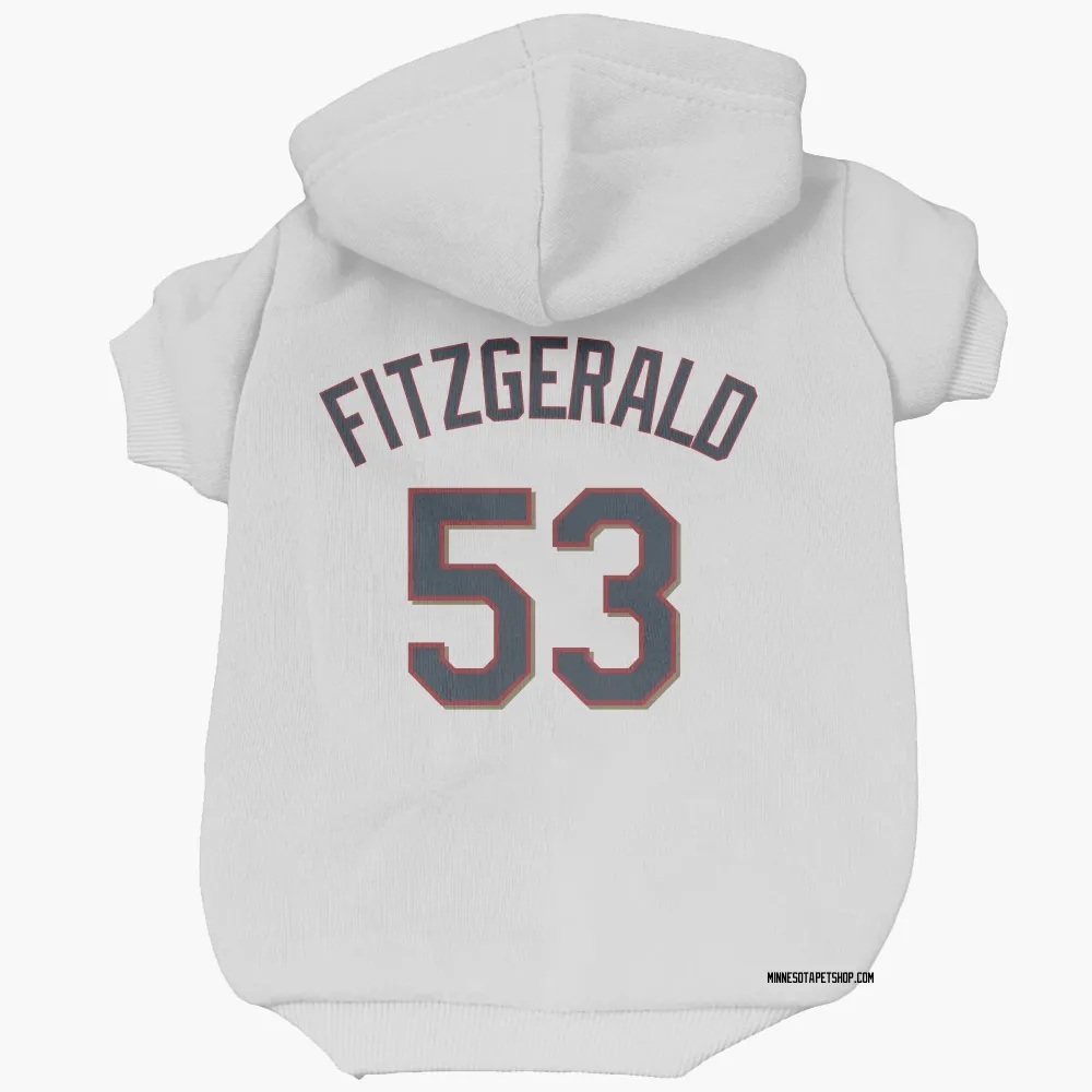Minnesota Twins Ryan Fitzgerald White Pet Hoodie for Dog & Cat