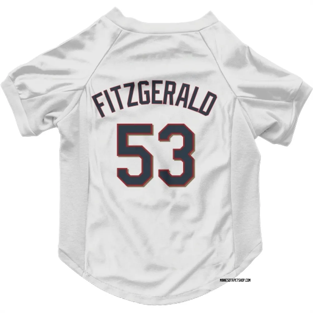 Minnesota Twins Ryan Fitzgerald White Pet Jersey for Dog & Cat