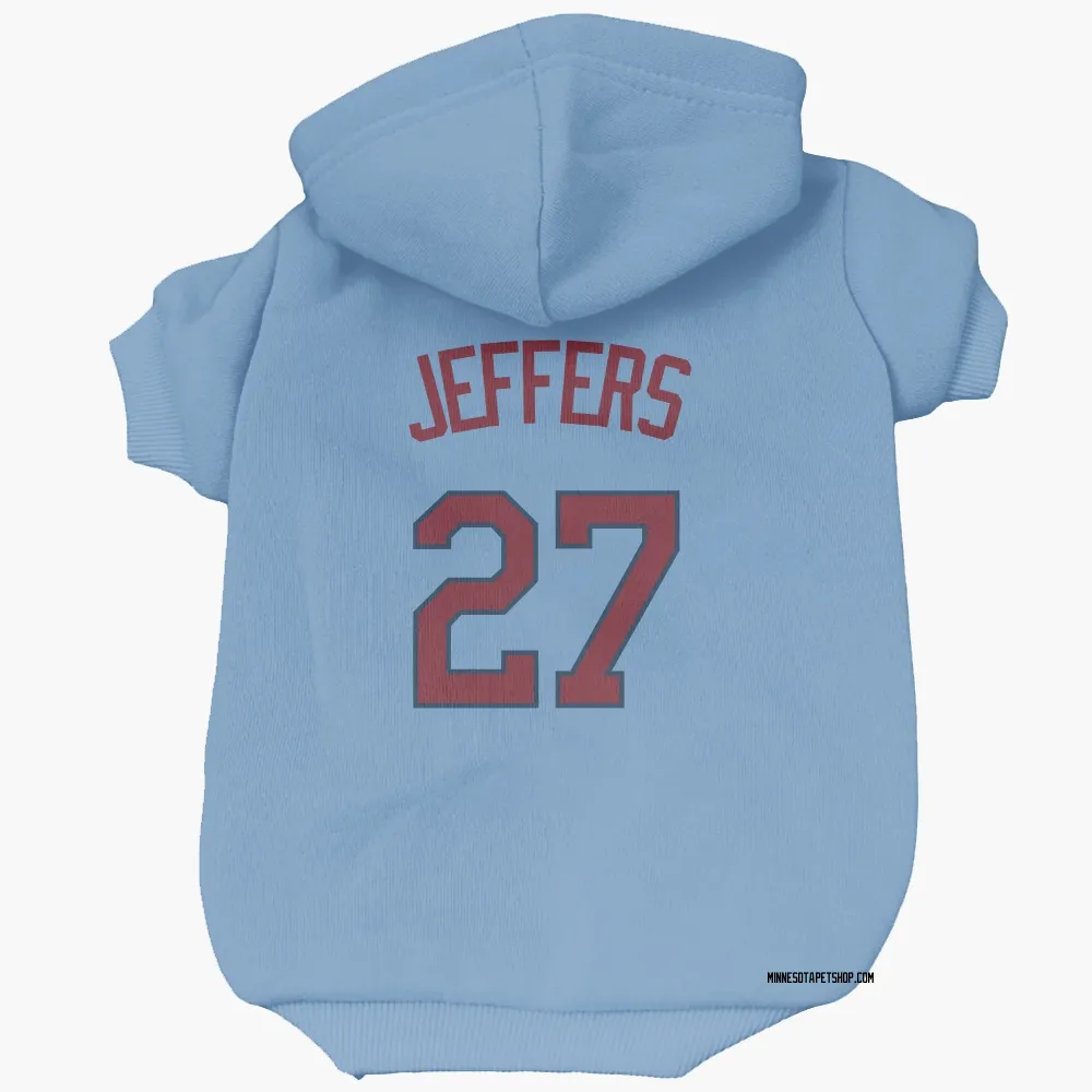 Minnesota Twins Ryan Jeffers Light Blue Pet Hoodie for Dog & Cat
